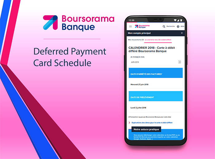 Calendrier débit différé